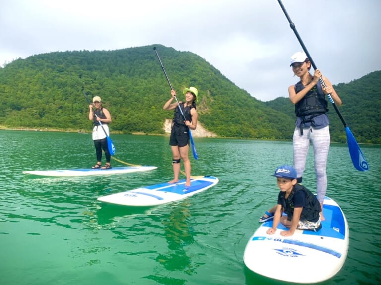SUP experience in Lake Katanuma (Stand up paddleboarding)